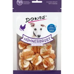 Dokas Tørret kyllingebryst med banan 70 g - naturlige hundesnacks