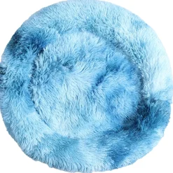 Donut Cozy Hundeseng Blå 50 cm - blød og hyggelig hundeseng til små hunde