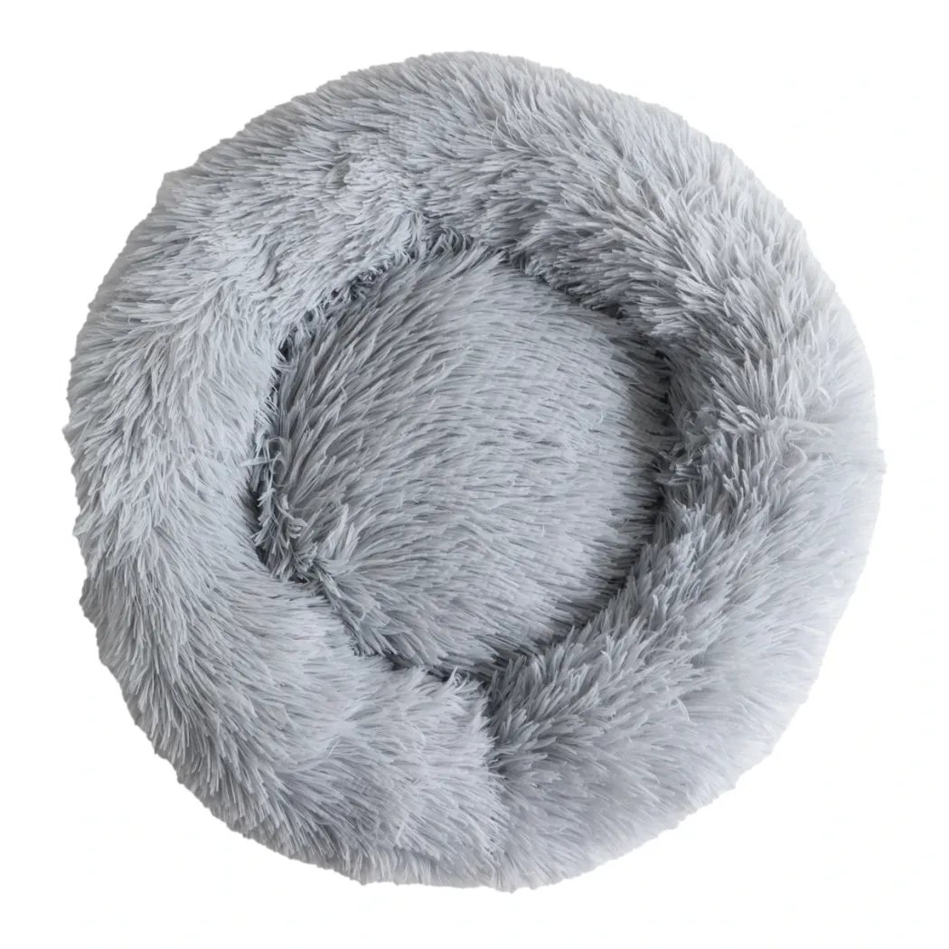 Donut Cozy Hundeseng Lysegrå 50 cm - blød og tryg seng til små hunde