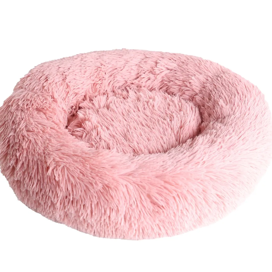 Donut Cozy Hundeseng Lyserød 50 cm - blød og hyggelig seng til små hunde