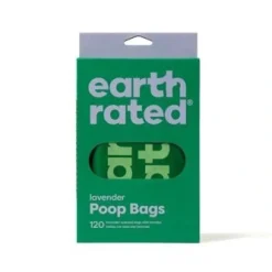 Earth Rated Øko hømhømposer Lavendel med håndtag 120 stk