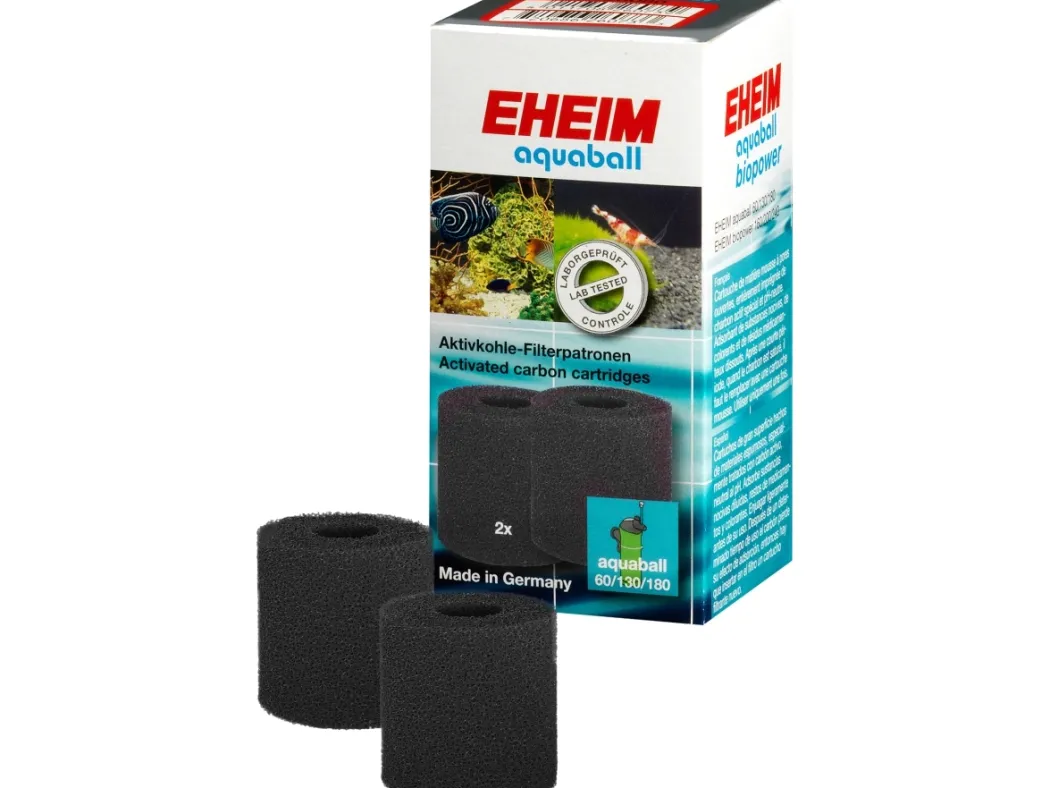Eheim 2 stk Aktivt Kul filtersvamp til Aquaball 60,130,180 E2628080