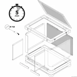Exoterra Glas Terrarium Vista 60 Buet rude