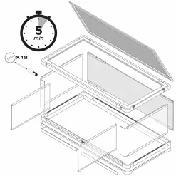 Exoterra Glas Terrarium Vista 120 Buet rude