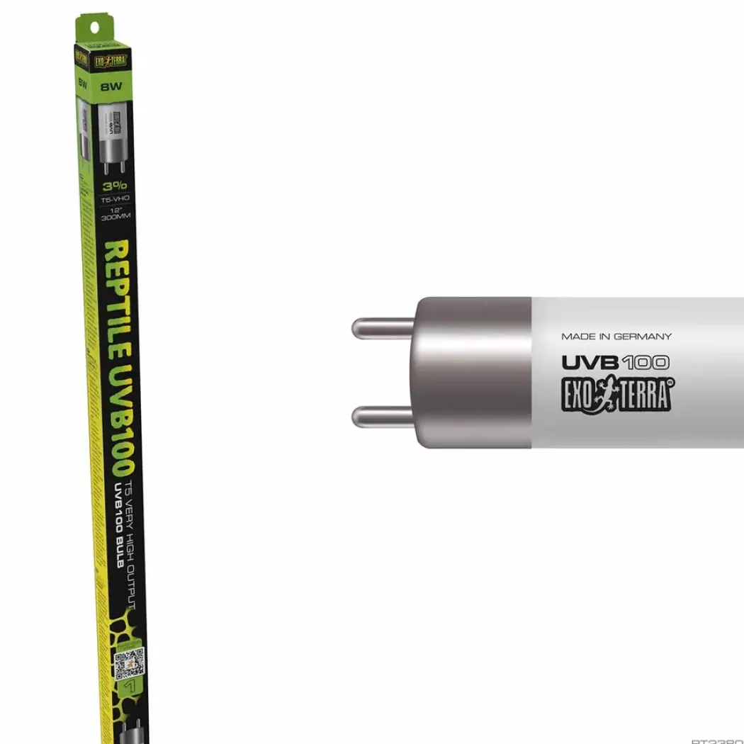 Exo Terra Reptil UVB100 T5 8 Watt - Optimal UVA/UVB-belysning til tropiske reptiler