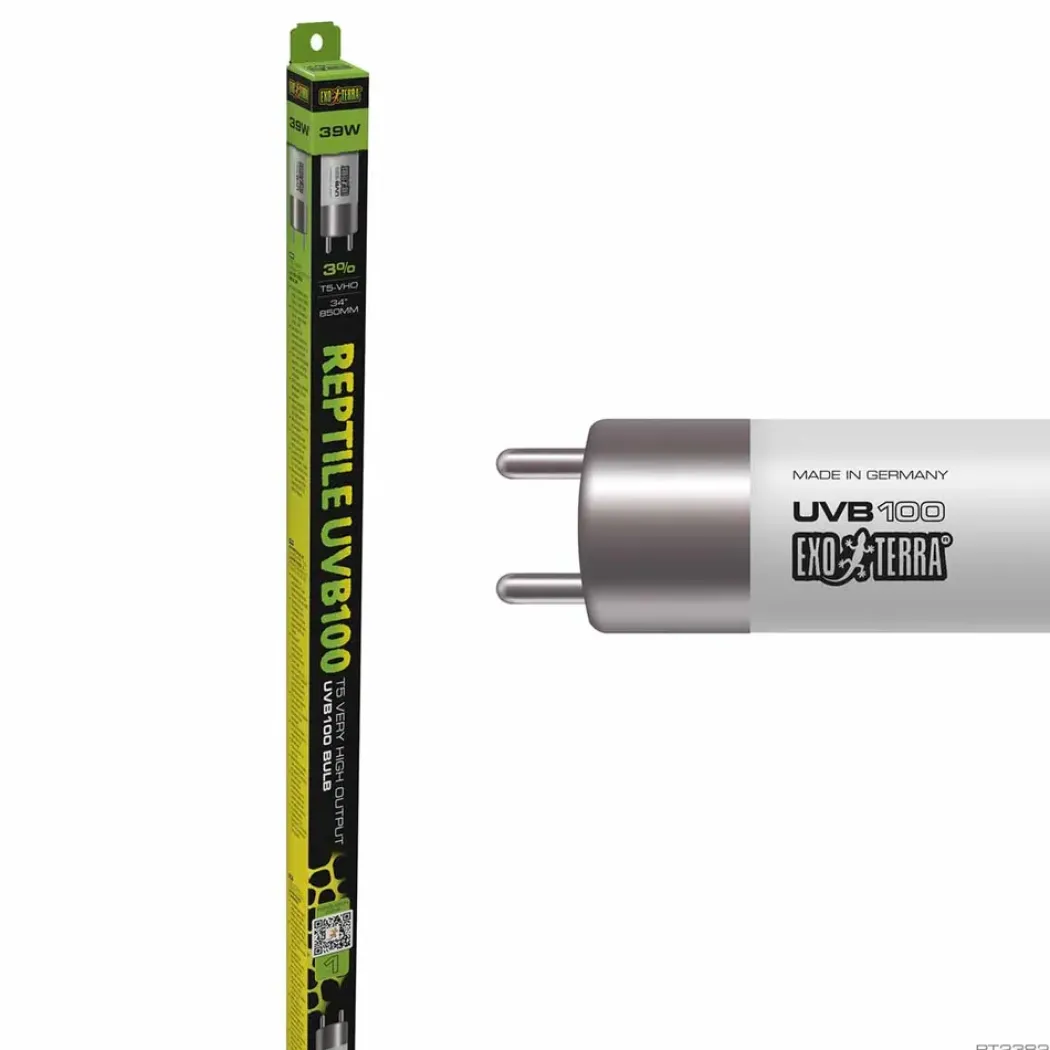 Exo Terra Reptil UVB100 T5 39 Watt - Optimal UVA/UVB-belysning til tropiske reptiler