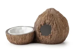 Exoterra Tiki Kokosnød Vandskål og hule 21x21x11 cm