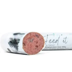 Feedit & Treat Pure Horse 400 g - naturlig hesteskærepølse til hund og kat