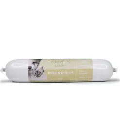 Feedit & Treat Pure Ostrich 400 g - naturlig strudsepølse til hund og kat