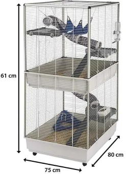 Ferplast Furet Tower Fritte gnaverbur (75 x 80 x 161 cm)