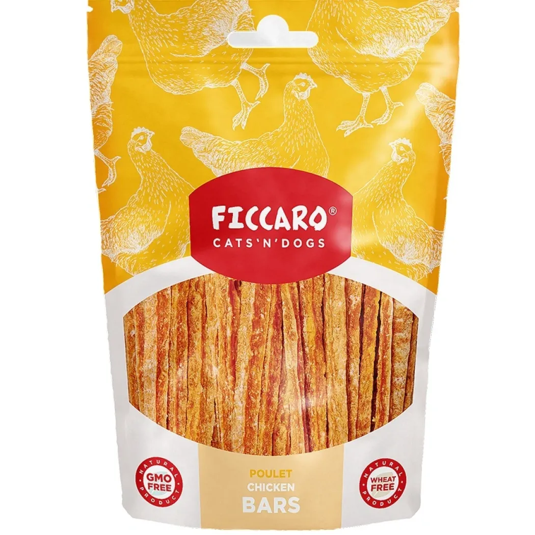 FICCARO Hundesnack Kylling Bars - kyllingebar 100 g