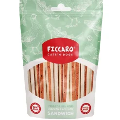 FICCARO Hundesnack Kylling og sej Sandwich 100 g - lækre hundesnacks