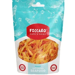FICCARO Hundesnack Kylling Soft Seafood - bløde kyllingesnacks 100 g