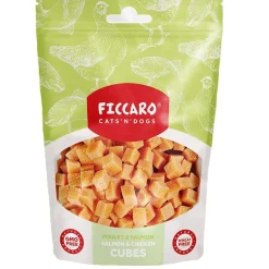 FICCARO Hundesnack Laks & Kylling Cubes - laks og kylling i tern 100 g