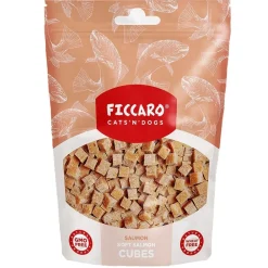 FICCARO Hundesnack Laks Soft Cubes - bløde tern af laks 100 g