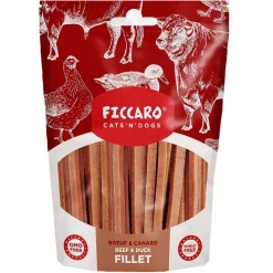 FICCARO Hundesnack Okse & And Fillet - okse og and i fileter 100 g