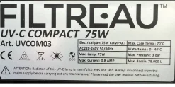 Filtreau UV-C Compact 75 watt UVC Lys