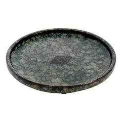 Flad Jasper Green Marble Ø 13 cm x 2 cm