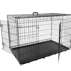 Flamingo Hundebur i metal Keo Sort XXL