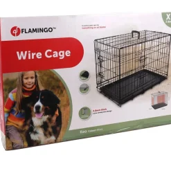 Flamingo Hundebur i metal Keo Sort XL