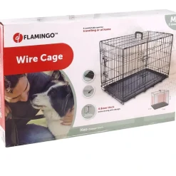 Flamingo Hundebur i metal Keo Sort M