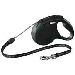 Flexi New Classic M Hundeline Sort 5 m - maks 20 kg