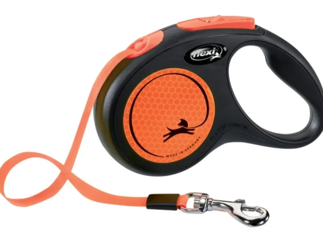 Flexi New Neon bånd S 5 meter 15 kg orange