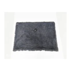 Fluffy hundetæppe 100x70 cm koksgrå til hund - blødt underlag med skridsikker bund