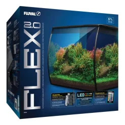 Fluval Flex akvarium 2.0 57 Liter Sort