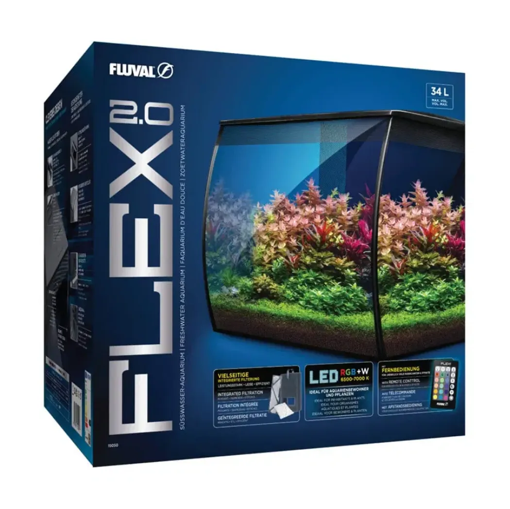 Fluval Flex LED akvarium version 2.0 34 L Sort