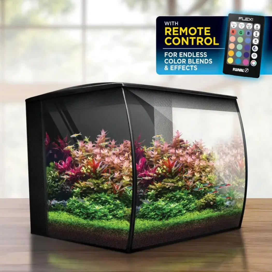 Fluval Flex LED akvarium version 2.0 34 L Sort