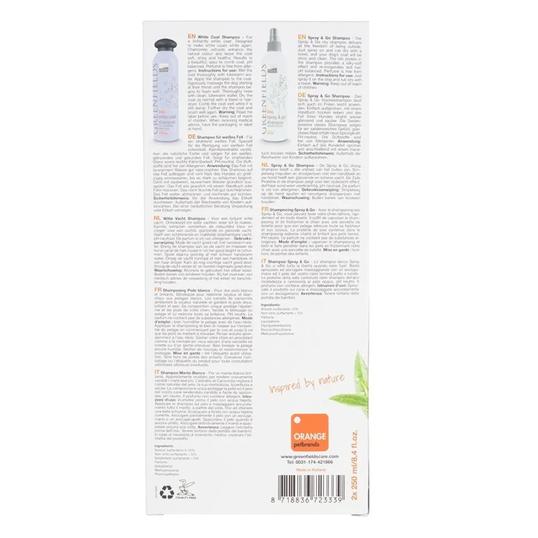 Greenfields Shampoo Hvid Pels 250 ml