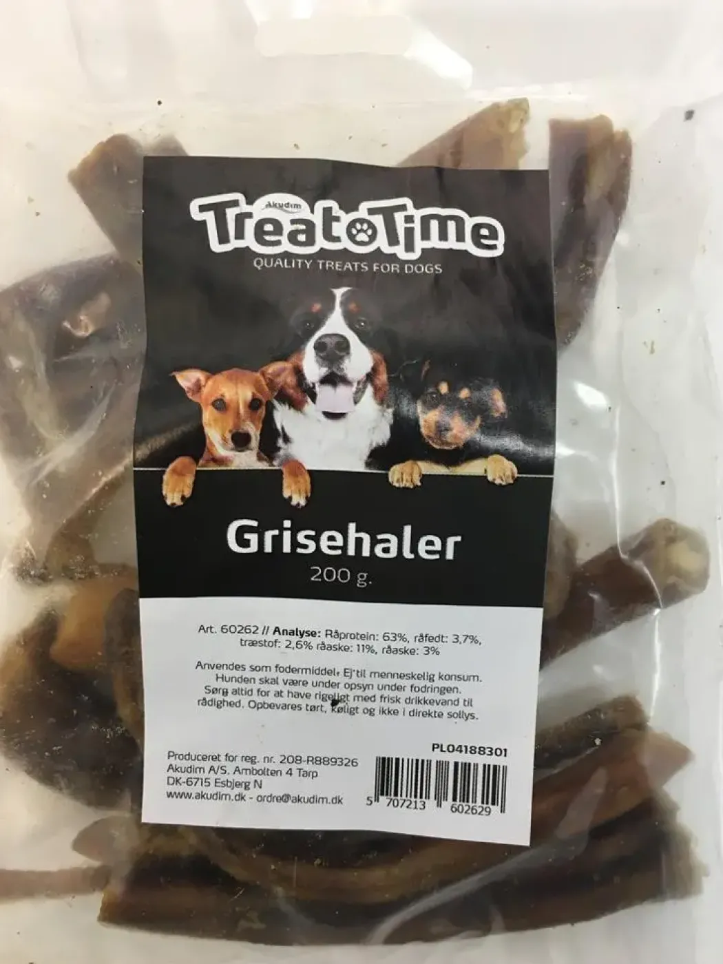 Grisehaler 200 g - Naturlige hundesnacks