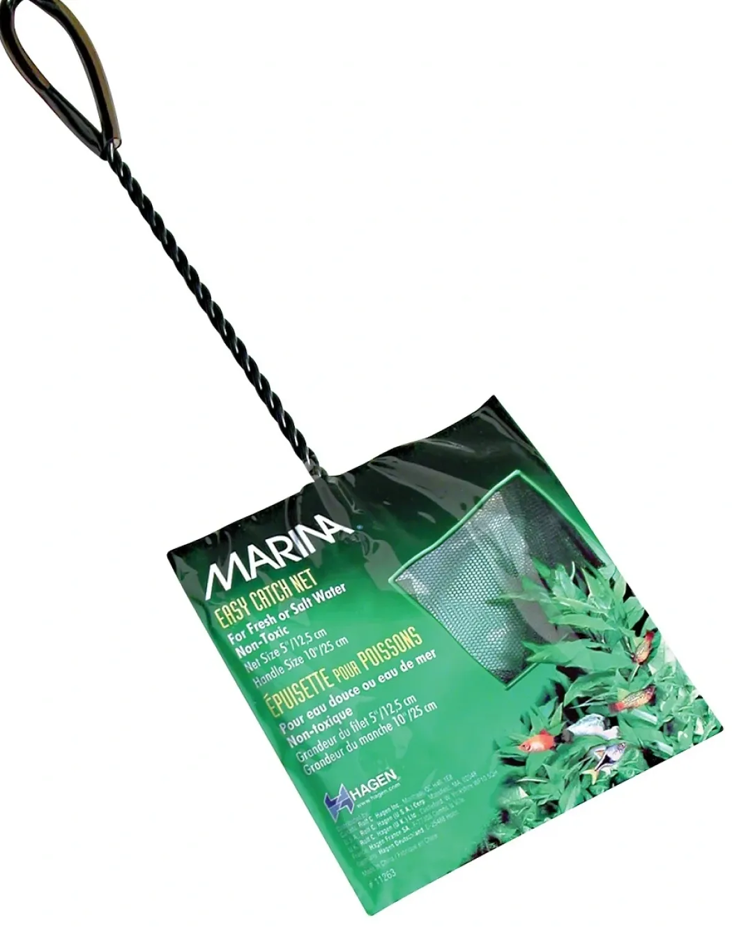 Hagen Fiskenet grovmasket 12 cm Sort