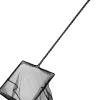 Hagen Fiskenet grovmasket 25 cm 35 cm skaft Sort