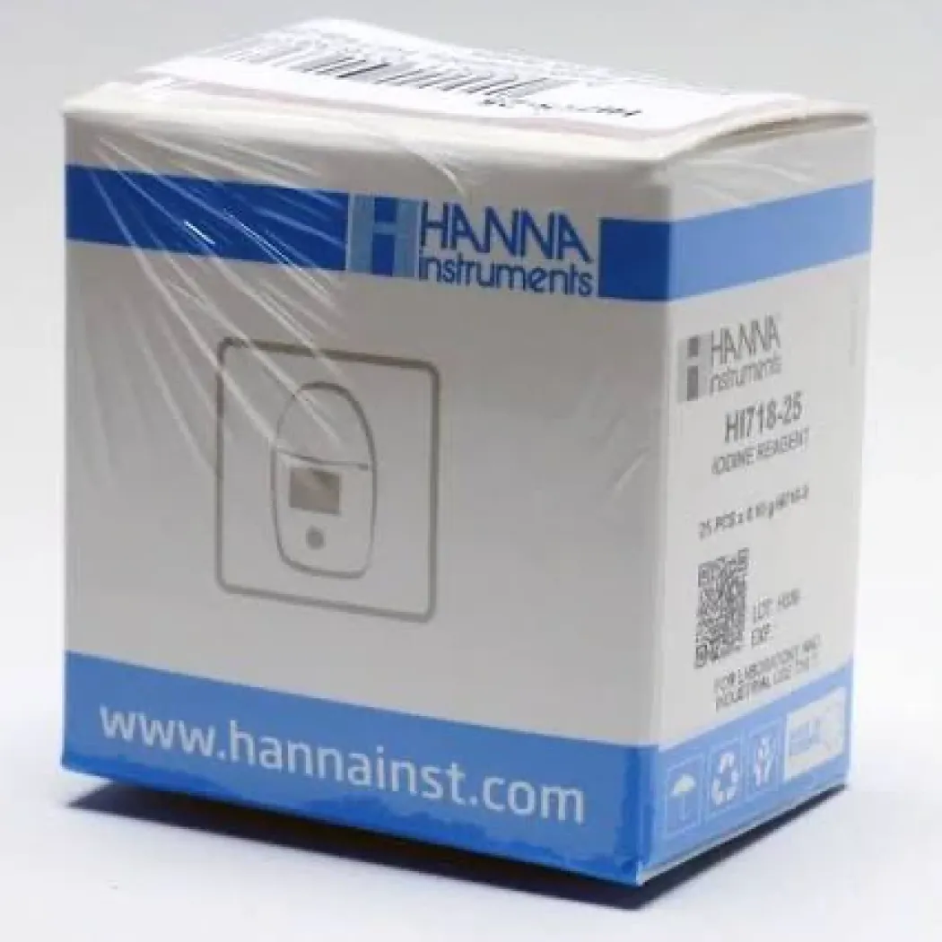 Hanna Reagents for Iodine Ferskvand HI718-25 0.0 to 12.50 mg/l - 25 stk