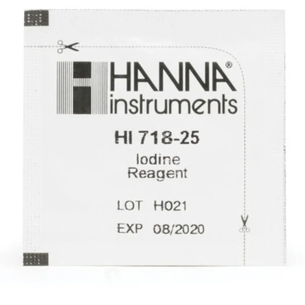 Hanna Reagents for Iodine Ferskvand HI718-25 0.0 to 12.50 mg/l - 25 stk