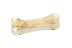 Håndlavet Presset Tyggeben med fyld af lam 17 cm 115 g - stort tyggeben til hunde