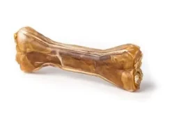Håndlavet Presset Tyggeben med fyld af hest 17 cm 100 g - stort tyggeben