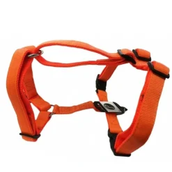 Hundesele Nylon Orange justerbar Orange str. 66-91 cm 25 mm - åndbar komfort