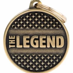 Hundetegn My Family The Legend cirkel stor guld