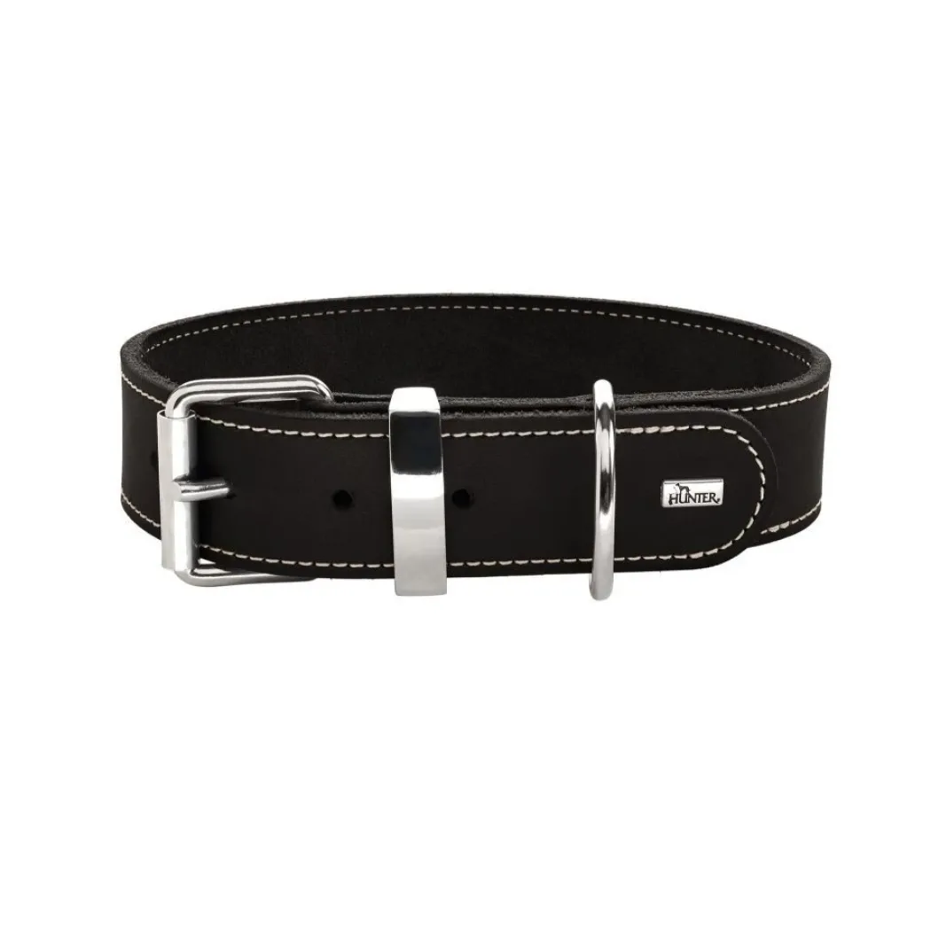 Hunter Aalborg Special Hundehalsbånd Sort 30 - 20-24 cm 2 cm