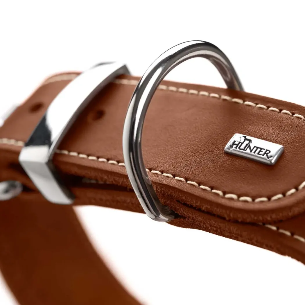 Hunter Aalborg Special Hundehalsbånd Cognac 35 - 24-30 cm