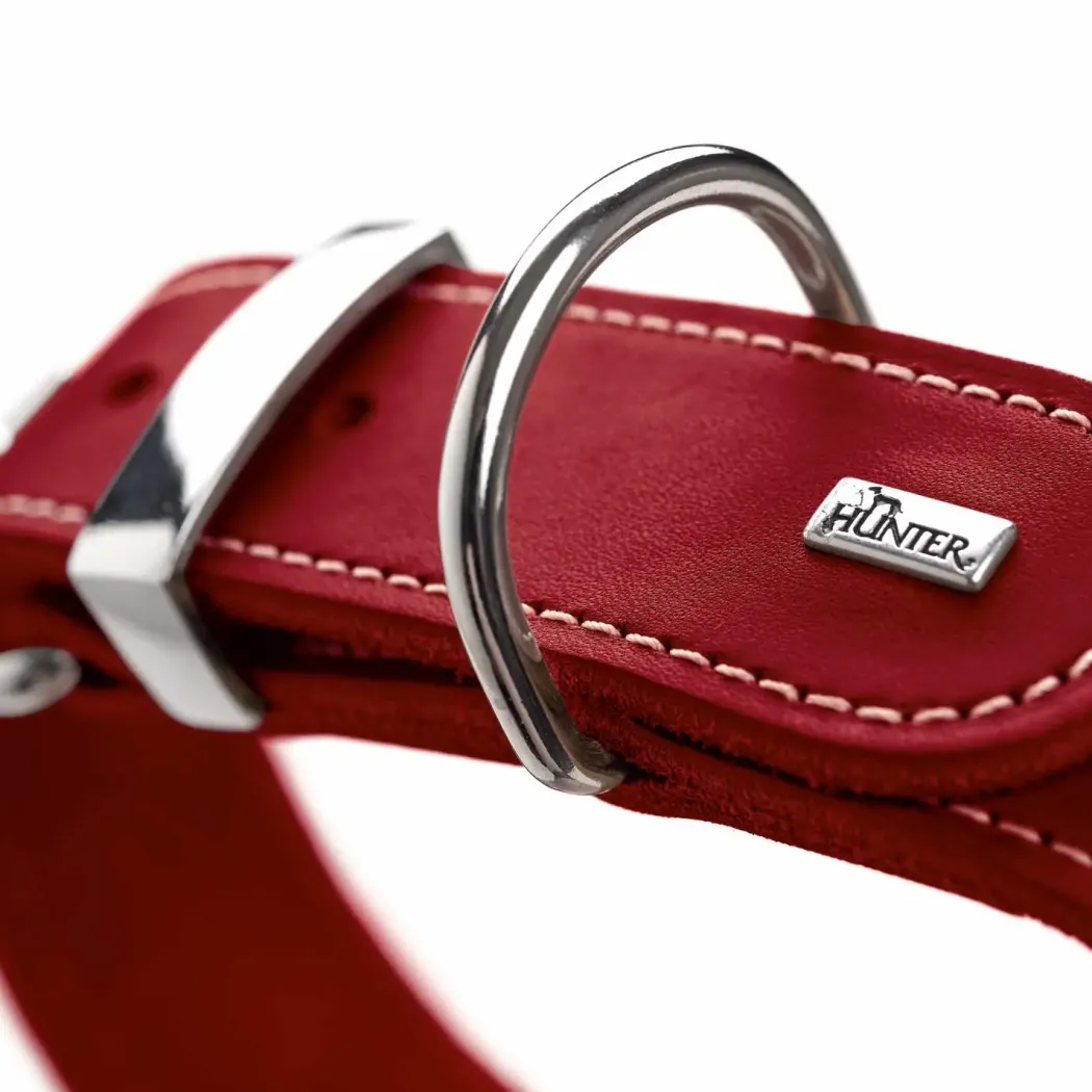 Hunter Aalborg Special Hundehalsbånd Rød 30 - 20-24 cm 2 cm