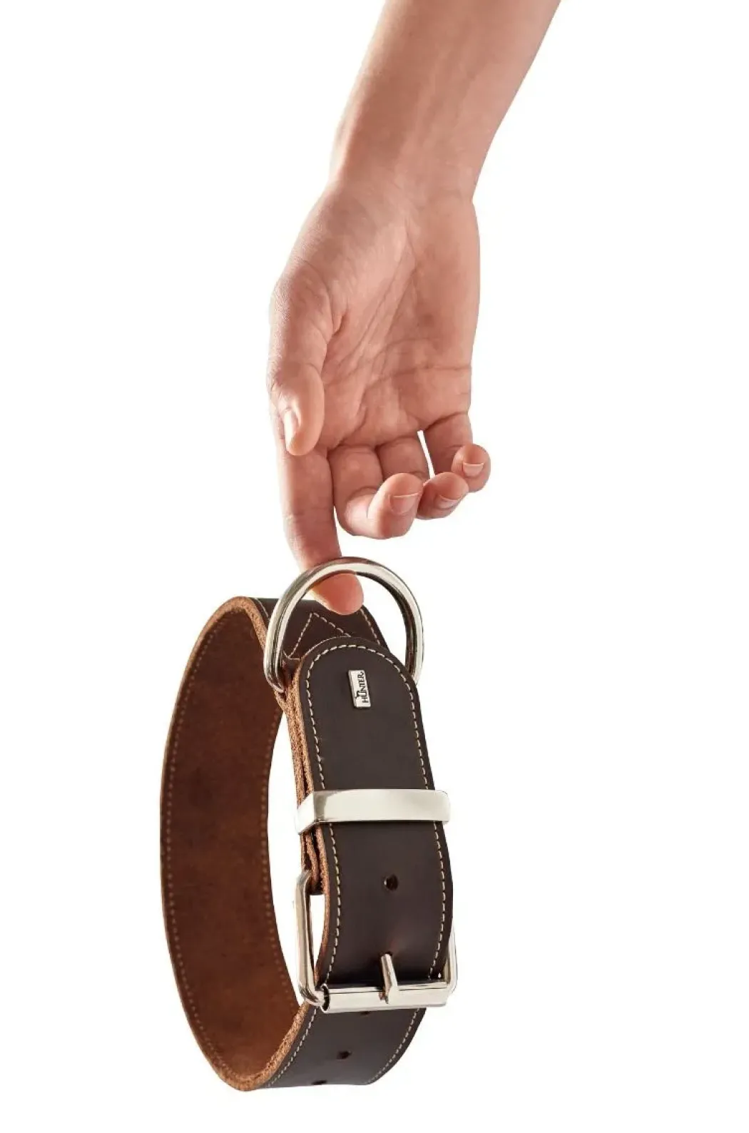 Hunter Aalborg 65 Special Mørkebrunt hundehalsbånd - 45-47 cm