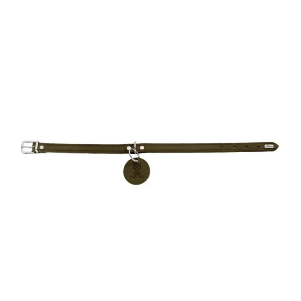 Hunter Aalborg Sport Oliven 37 hundehalsbånd - 28-33 cm
