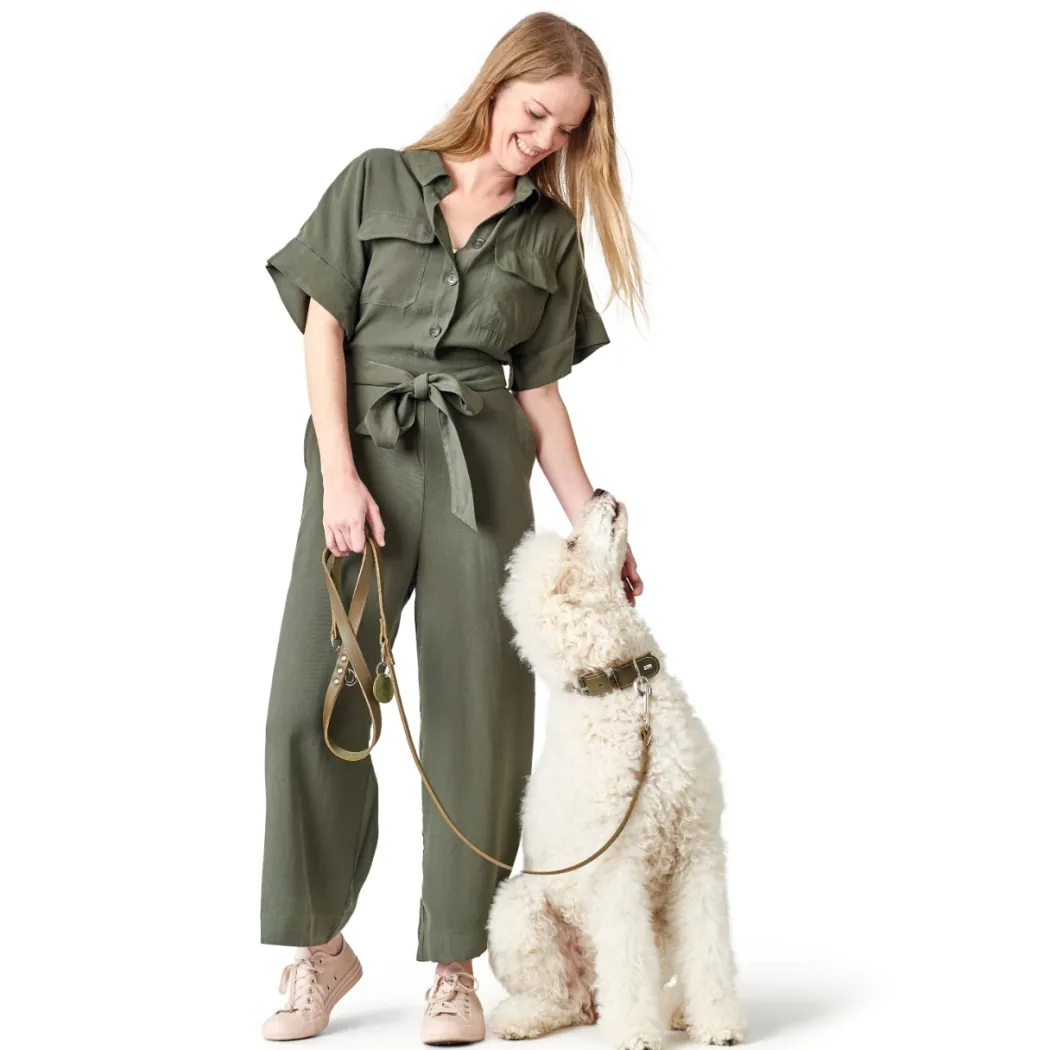 Hunter Aalborg Sport Oliven 42 hundehalsbånd - 32-38 cm