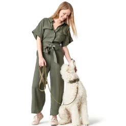 Hunter Aalborg Sport Oliven 47 hundehalsbånd - 37-43 cm
