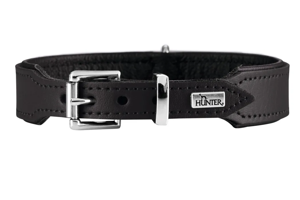 Hunter Basic halsbånd str.32 Sort - 24,0-28,5 cm