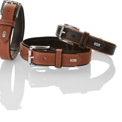 Hunter Canadian UP Hundehalsbånd Large 65 Cognac/Sort - 50-56 cm